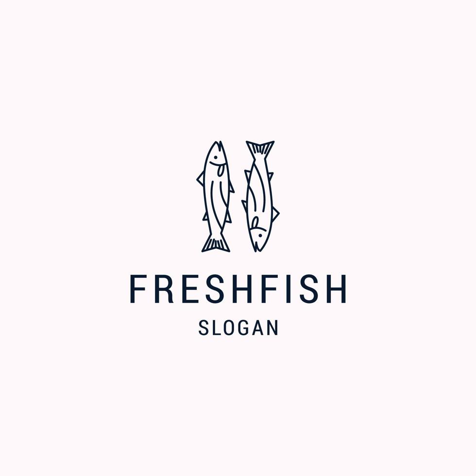 frischer Fisch-Logo-Icon-Design-Vorlage-Vektor-Illustration vektor