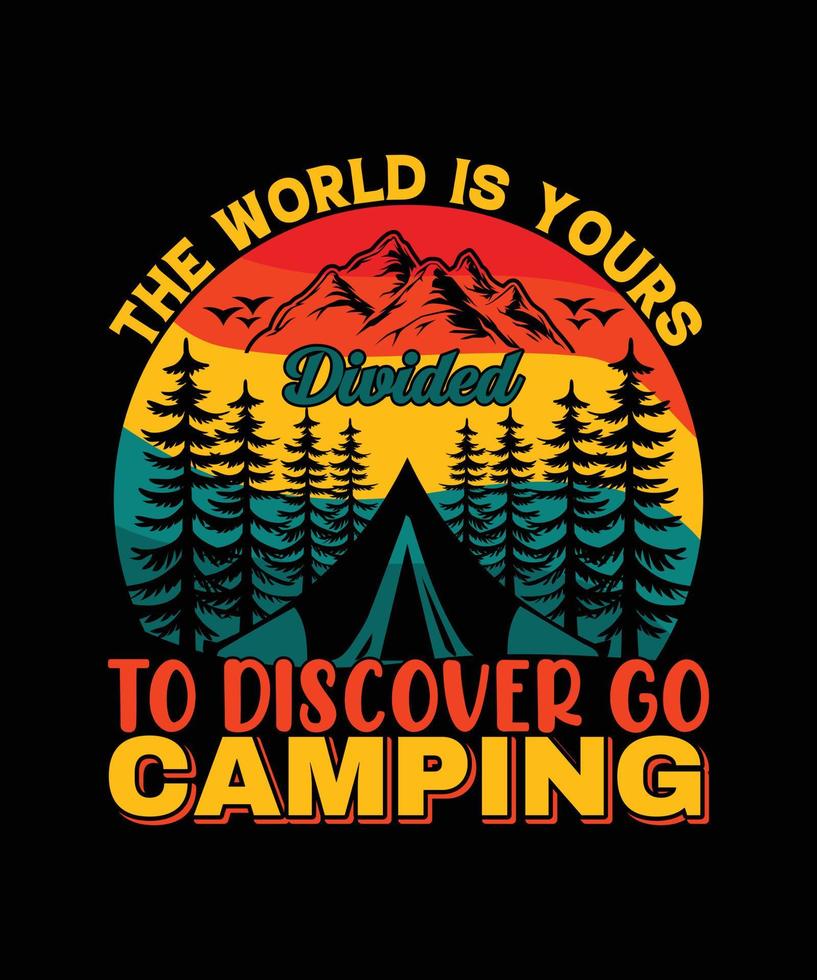 Camping-T-Shirt-Design vektor