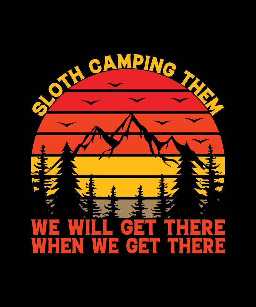 camping t-shirt design vektor