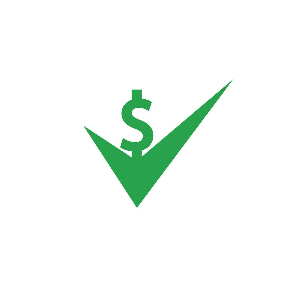 Design des Geldscheck-Logos. Bargeld-Symbol-Design. Logo-Vorlage für gute Zahlung. vektor