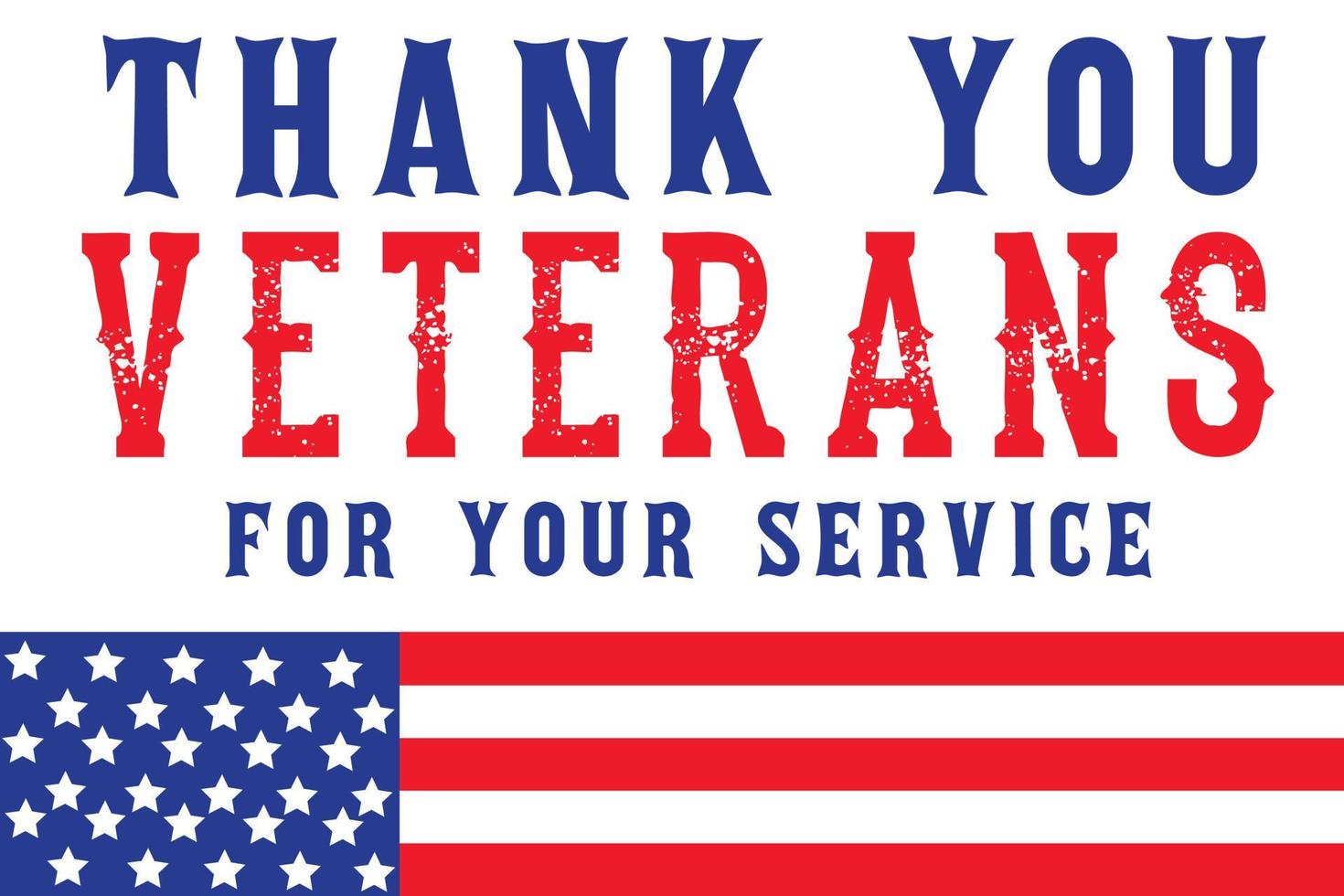 Tag des Waffenstillstands der Veteranen danke Vektordesign für den Nationalfeiertag November in Amerika. Monat der nationalen Militärfamilie in den Vereinigten Staaten. Vielen Dank für Ihren Service auf dem Hintergrund der amerikanischen Flagge. vektor