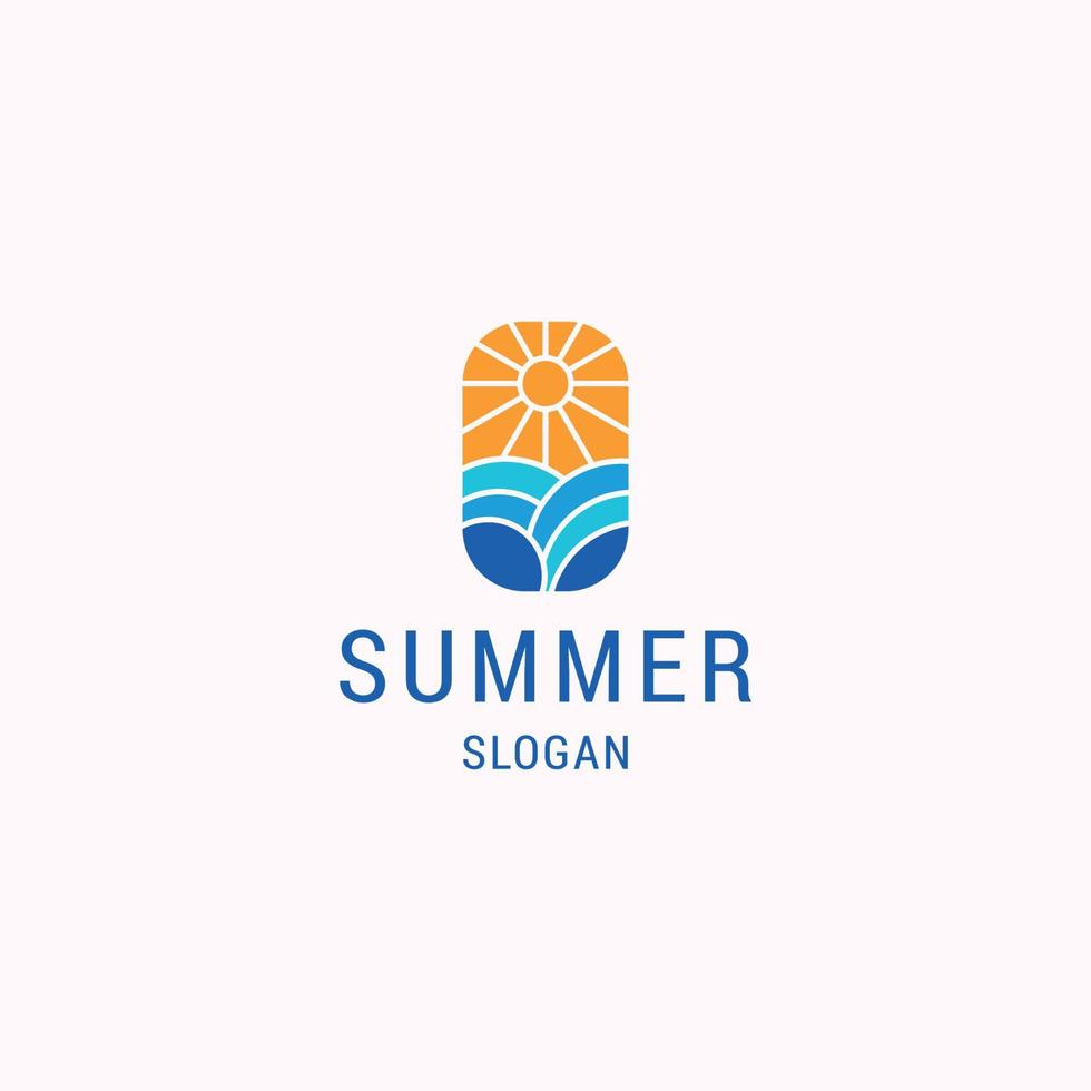 sommar logotyp ikon design mall vektor illustration