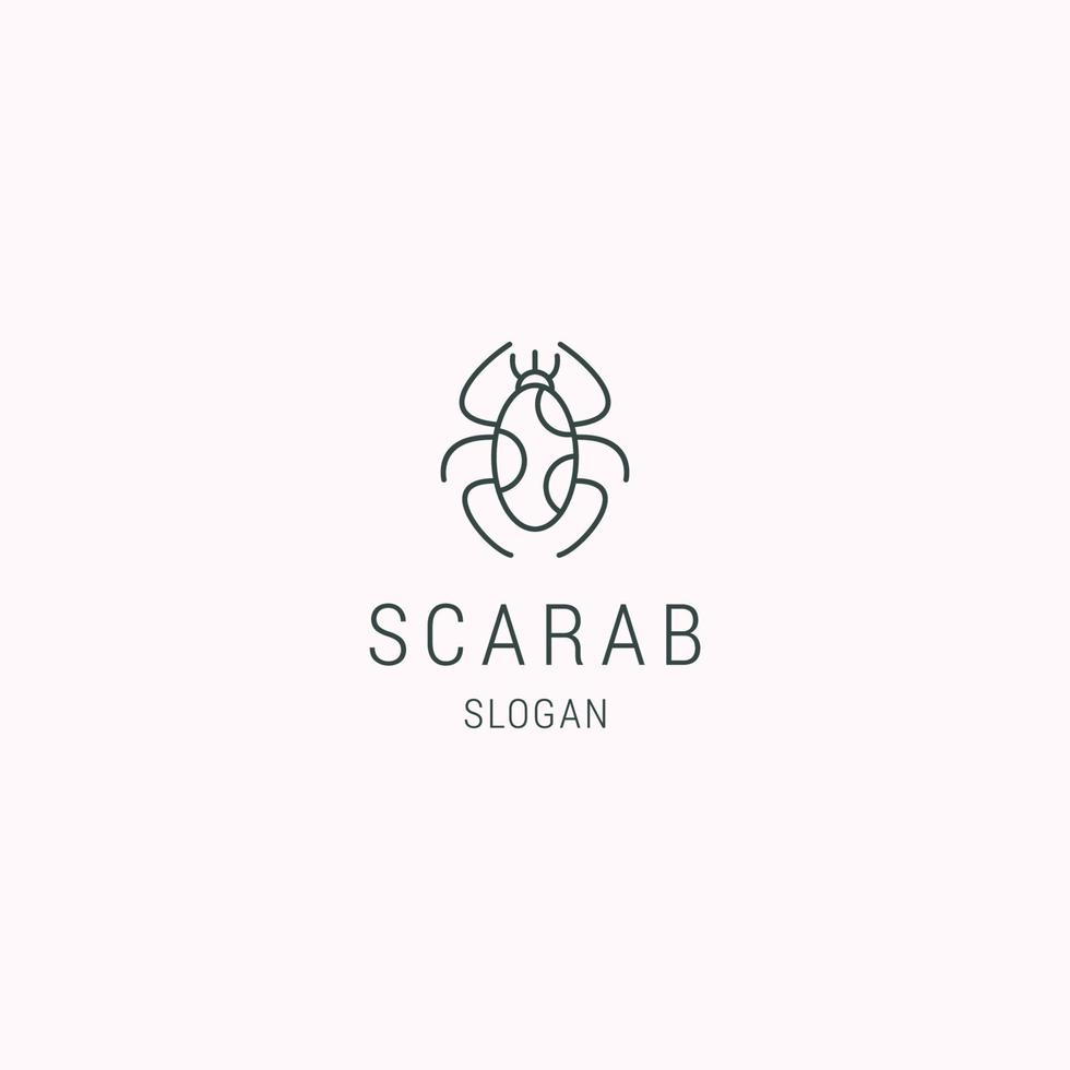 scarab logotyp ikon design mall vektor illustration