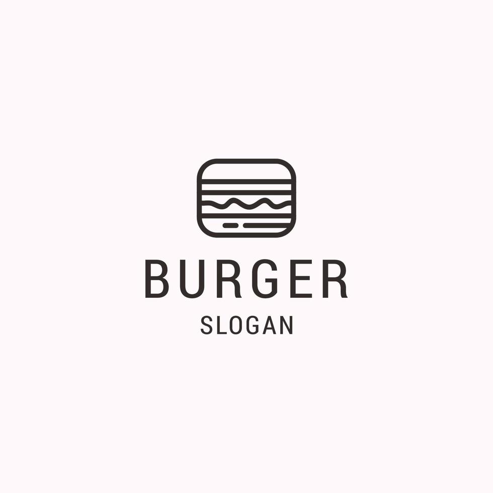 burger logotyp ikon design mall vektor