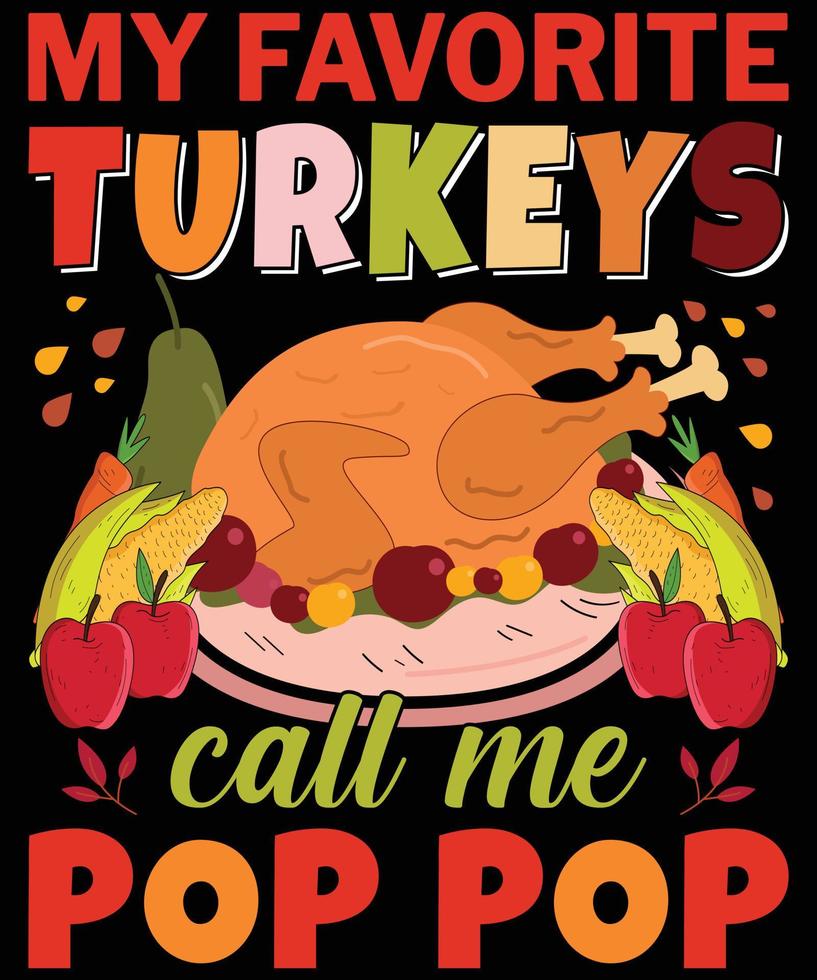 Thanksgiving-T-Shirt-Design vektor