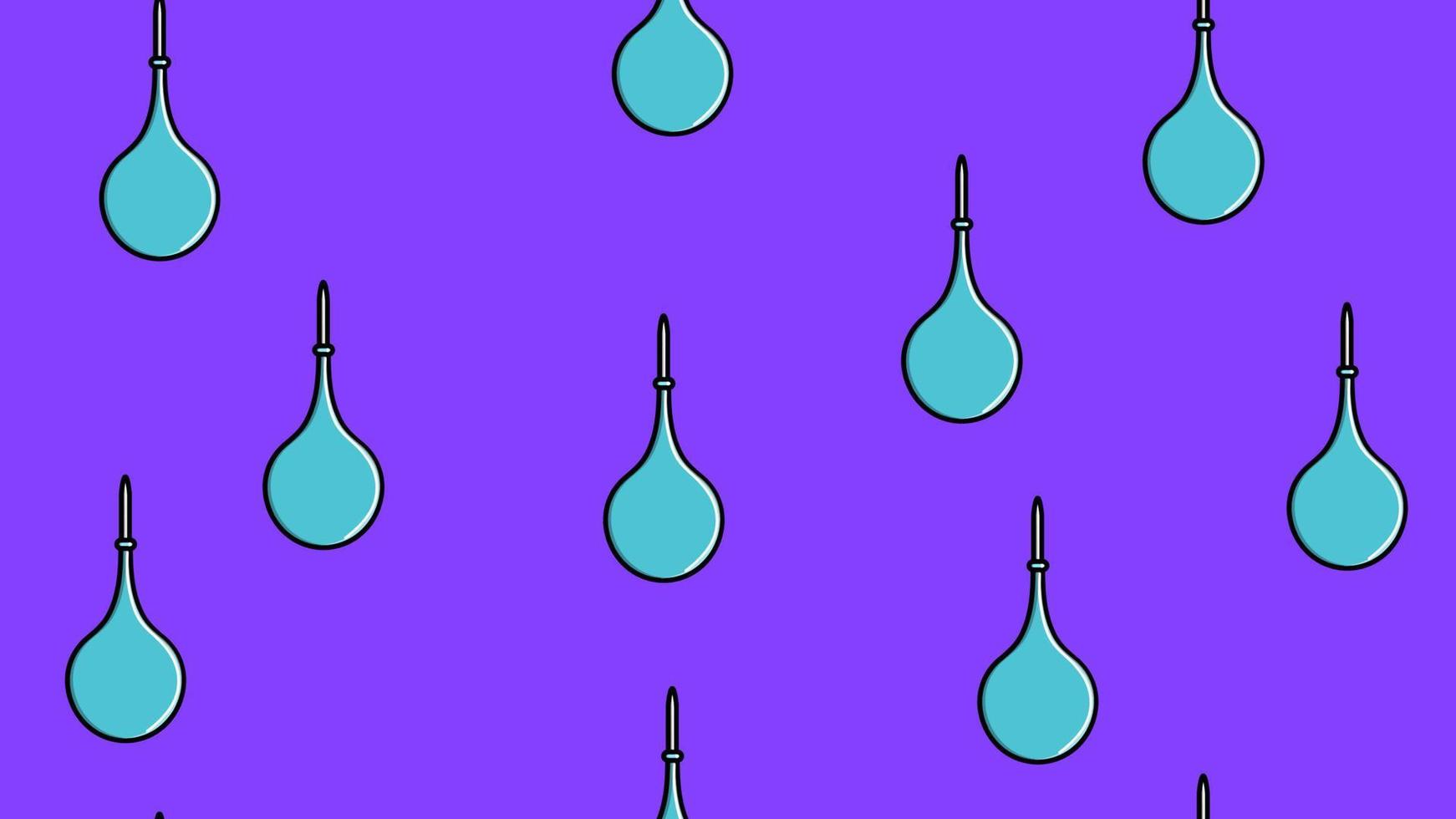 sömlös mönster textur av ändlös upprepa medicinsk sudd blå lavemang päron för rengöring de tarmar på en lila bakgrund. vektor illustration