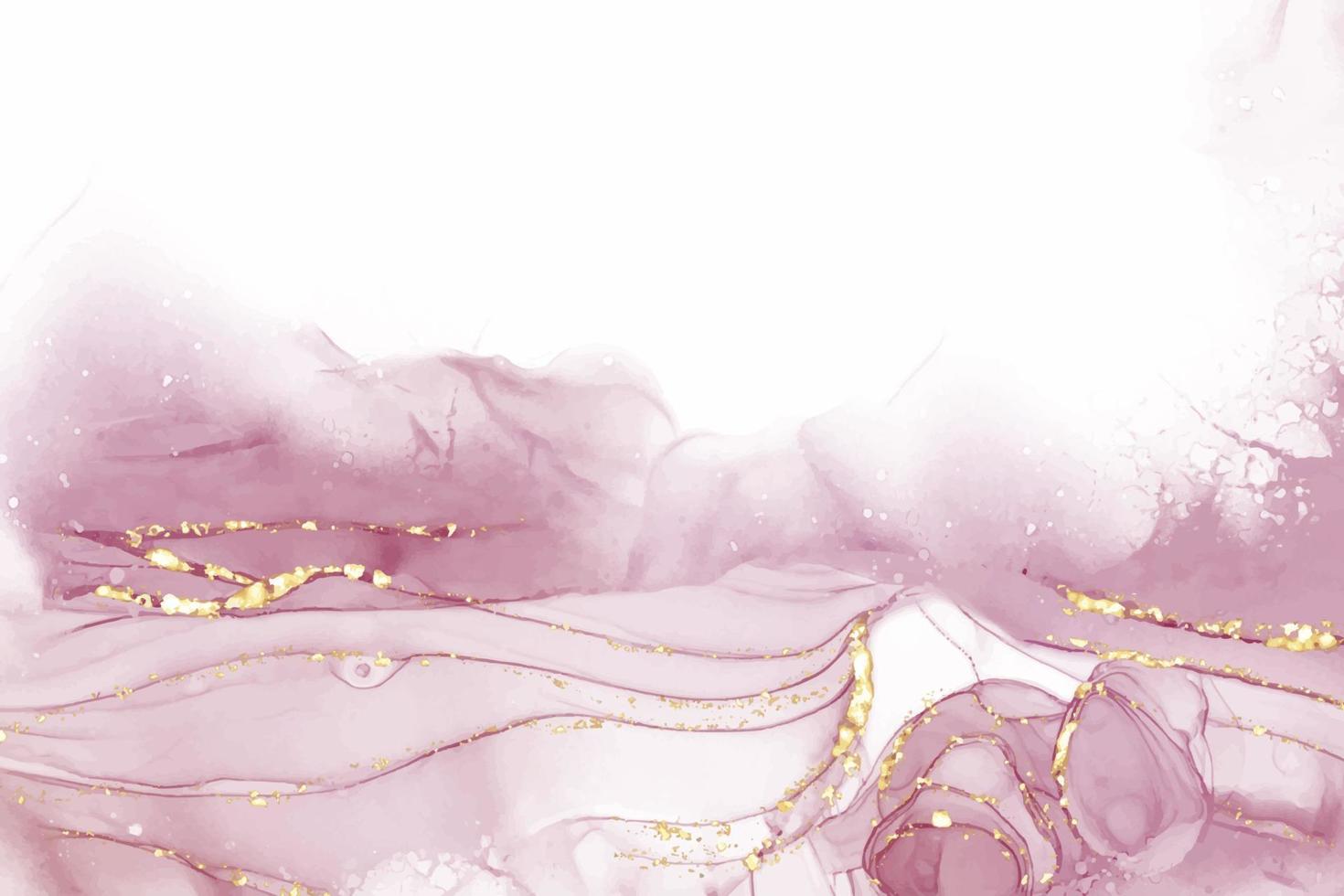 pastell cyan mint flytande marmor akvarell bakgrund med guld linjer och borste fläckar. kricka turkos marmorerad alkohol bläck ritningseffekt. vektor illustration bakgrund, akvarell bröllopsinbjudan.