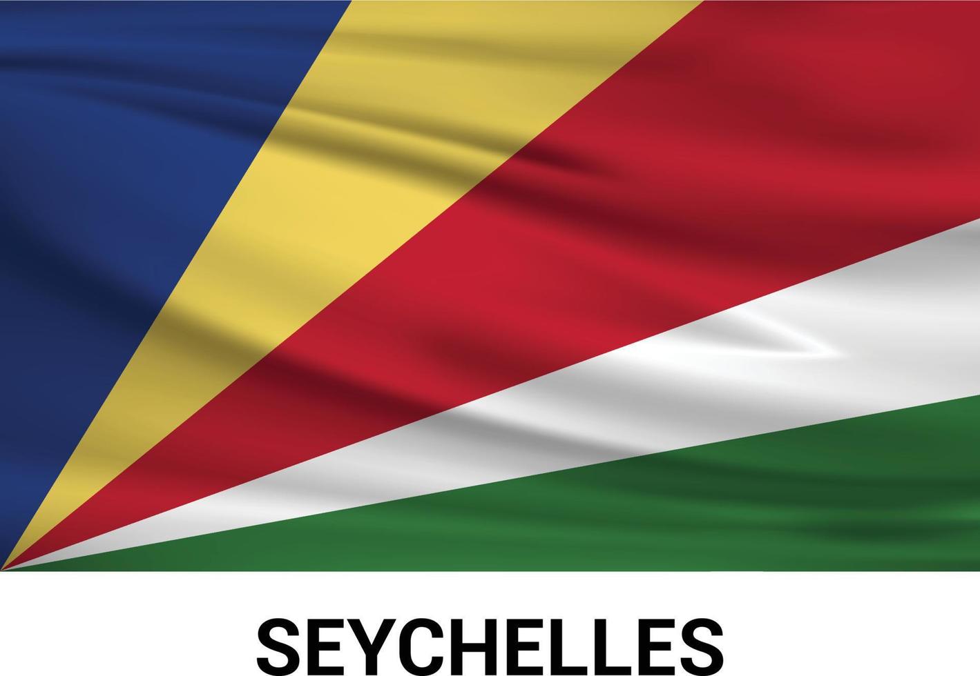 Seychellerna flaggor design vektor