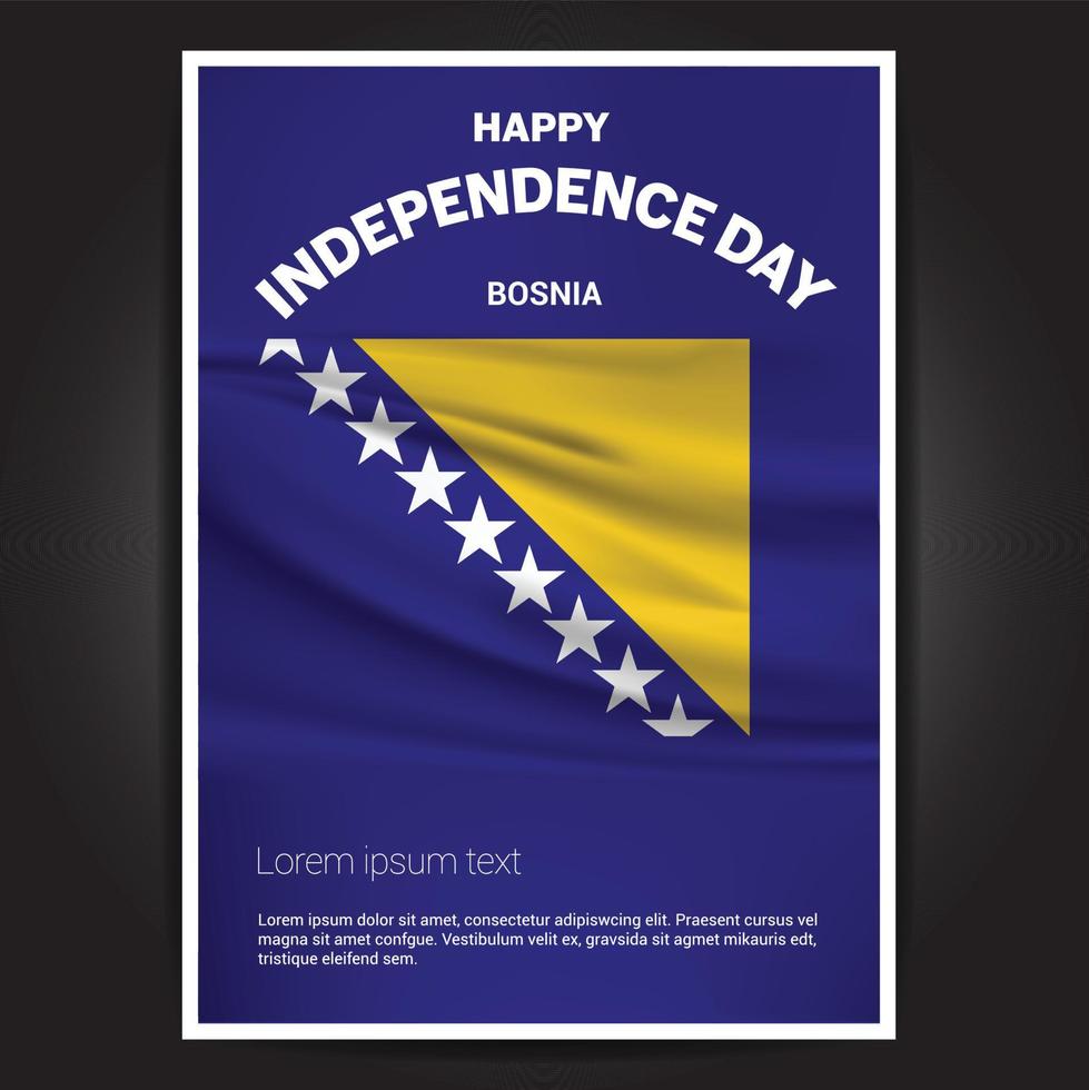 Happy Independence Day Design Kartenvektor mit Flaggen vektor