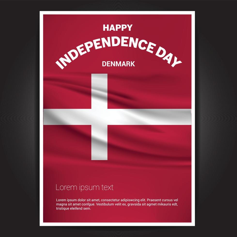 Happy Independence Day Design Kartenvektor mit Flaggen vektor