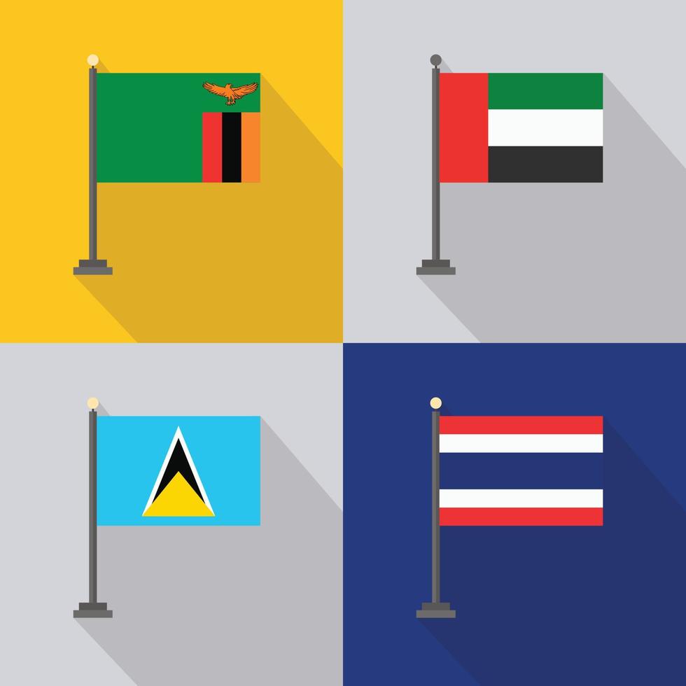 värld Land flaggor design vektor