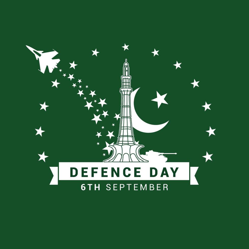 pakistanischer Verteidigungstag-Designvektor vektor