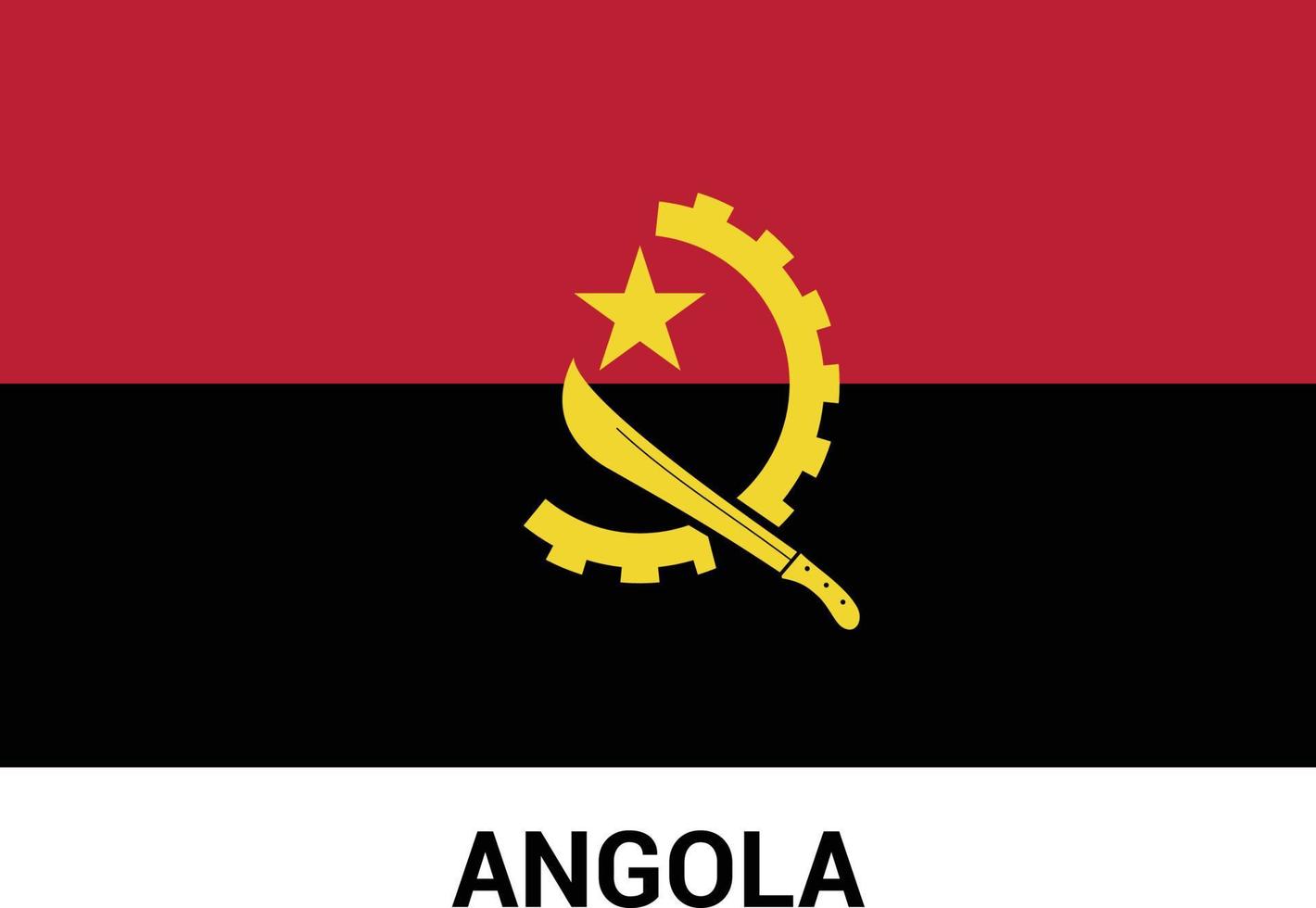 Angola-Flaggen-Designvektor vektor