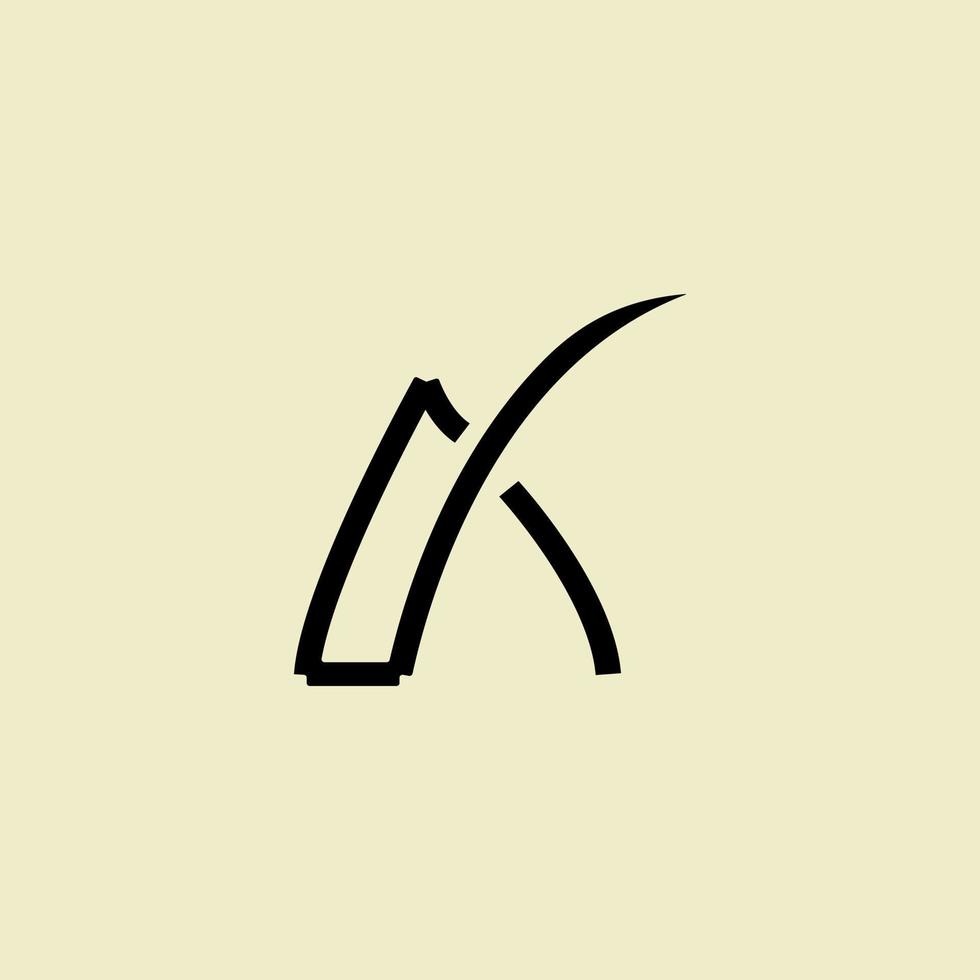enkel logotyp brev en vektor