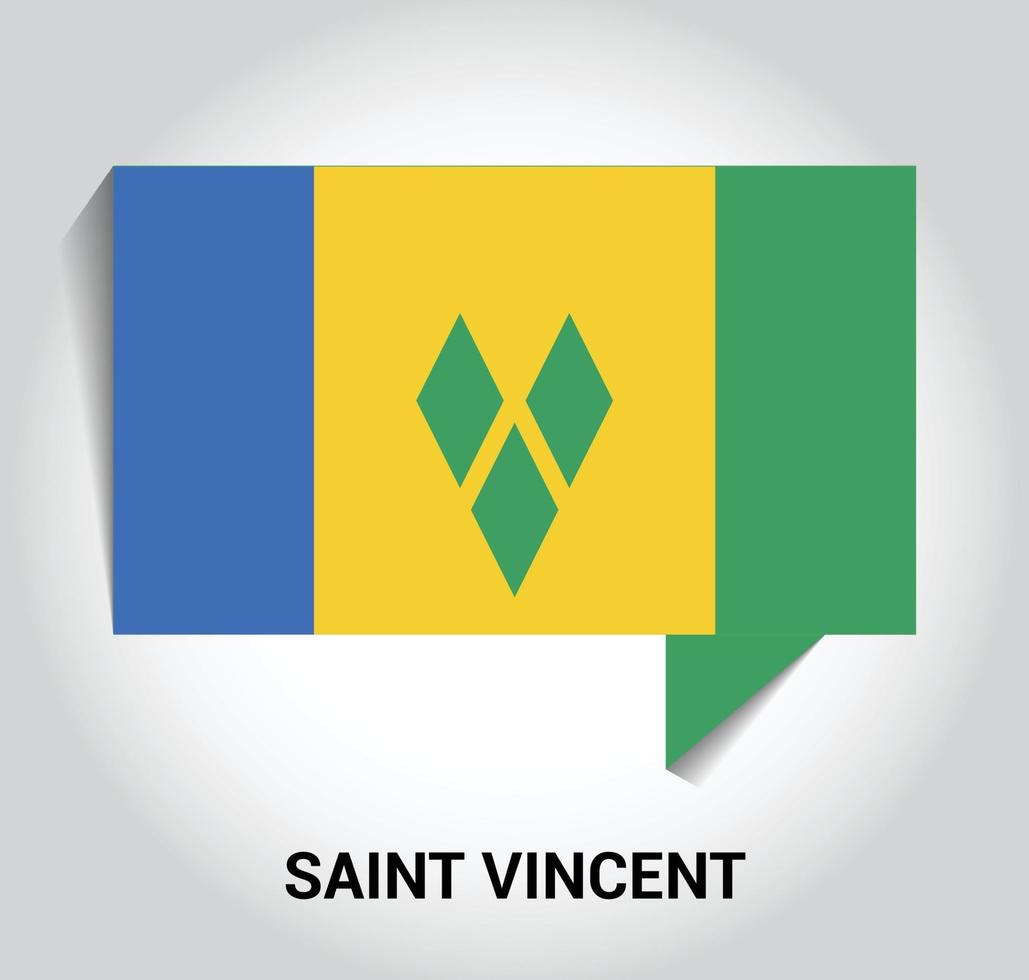 Saint-Vincent-Flaggen-Designvektor vektor