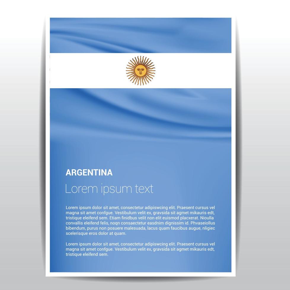 Designvektor der argentinischen Flagge vektor