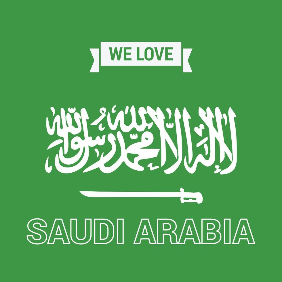 saudia arabien oberoende dag design kort vektor