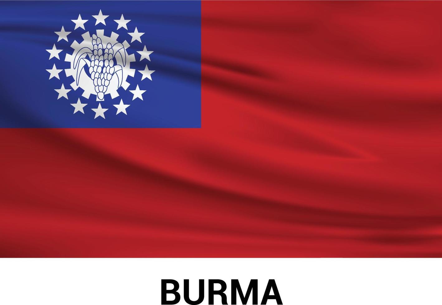 burma flagga design vektor