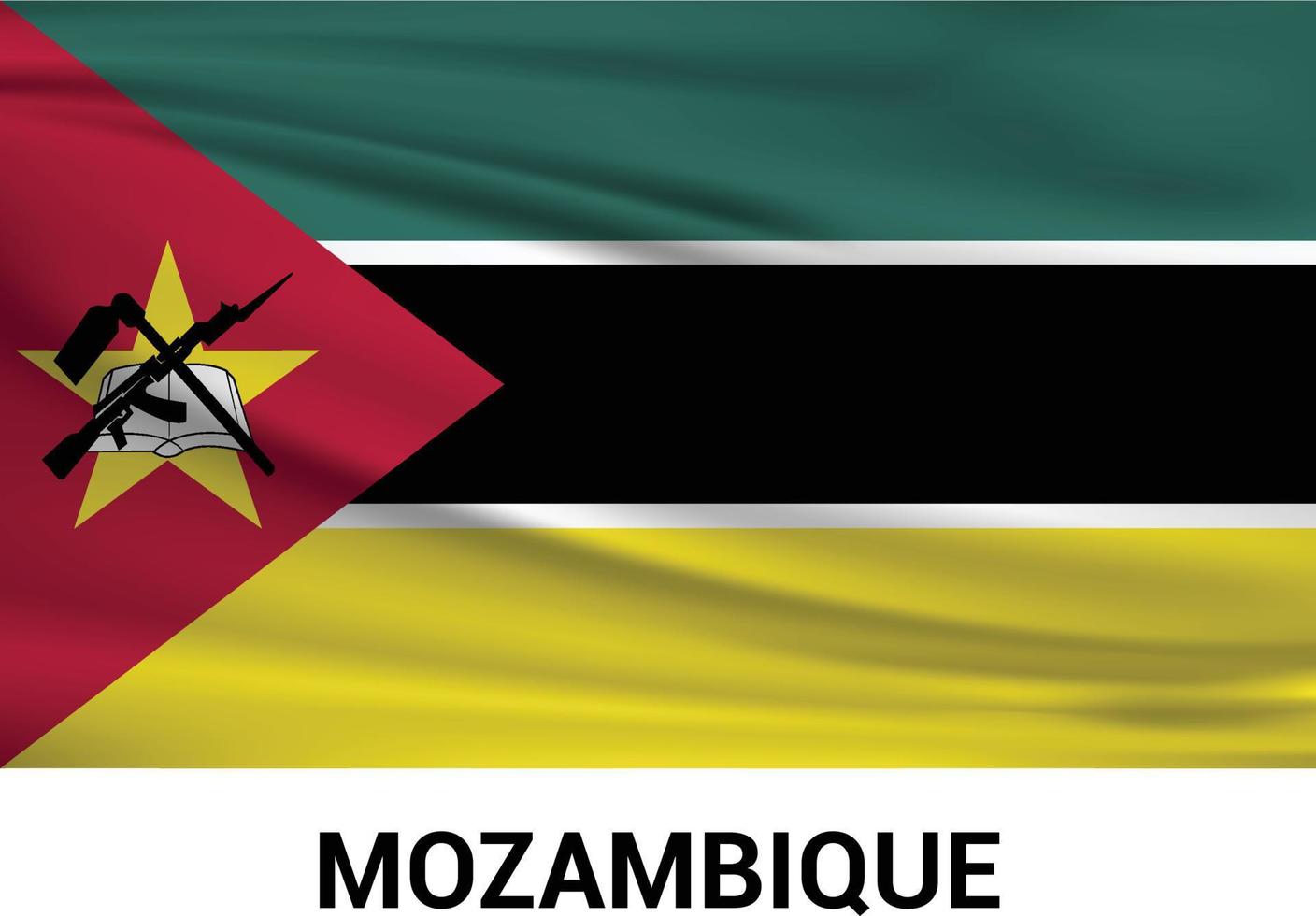 moçambique flagga design vektor