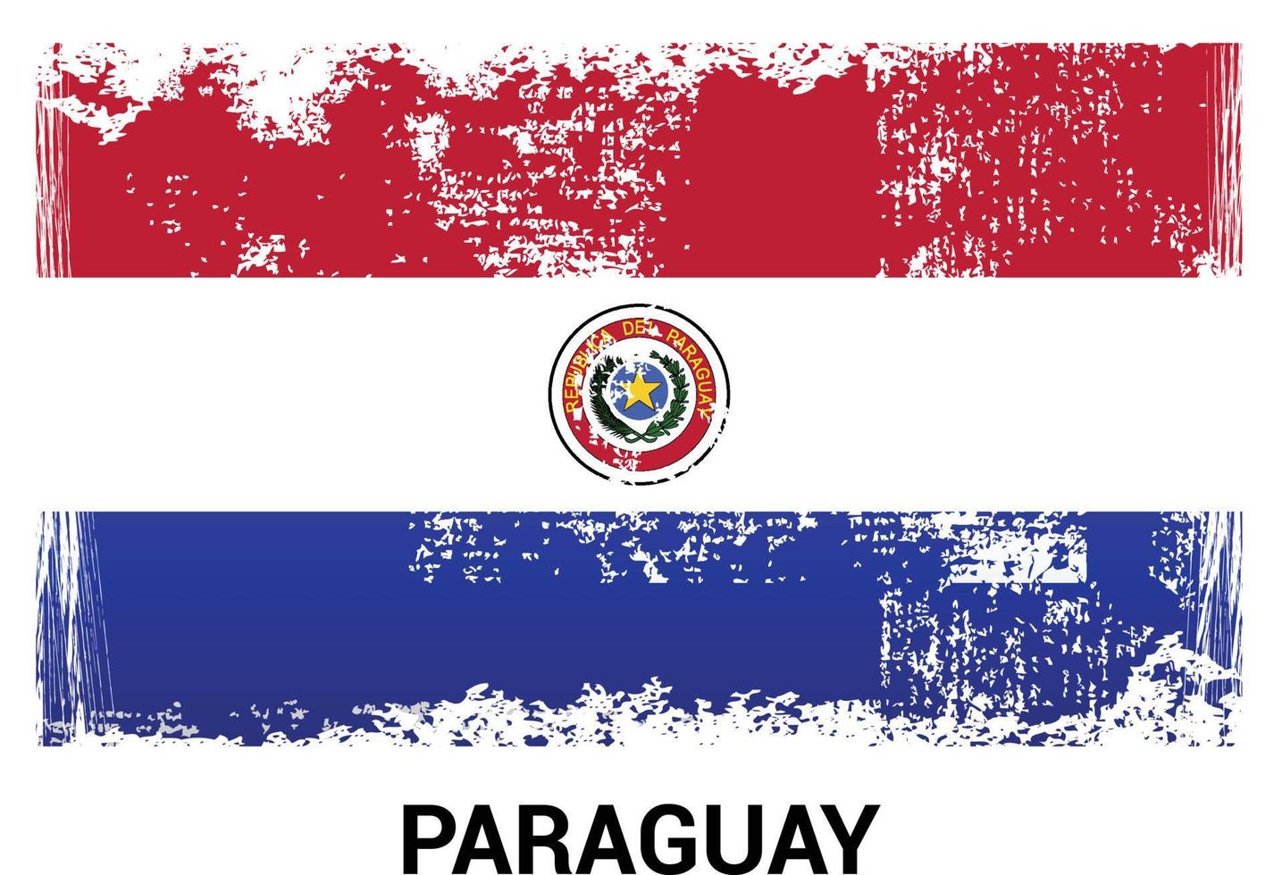 Paraguay-Flaggen-Designvektor vektor