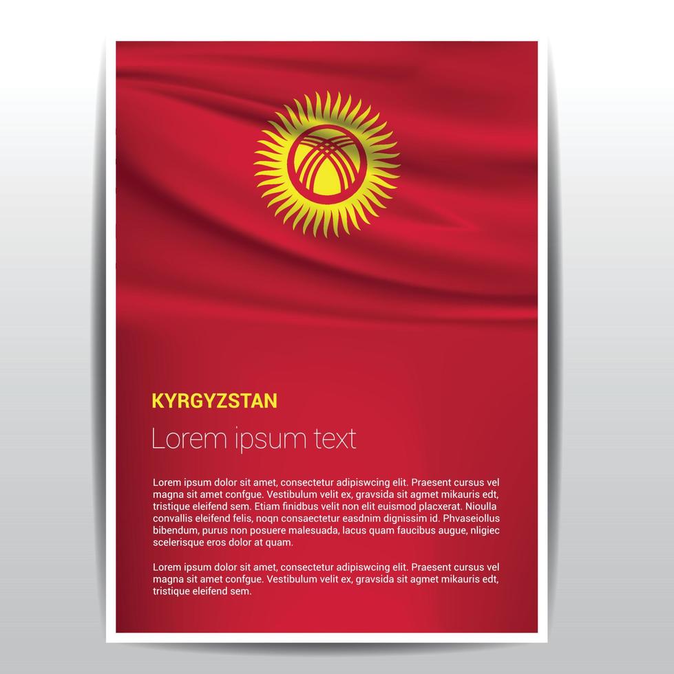 kyrgyzstan flagga design vektor