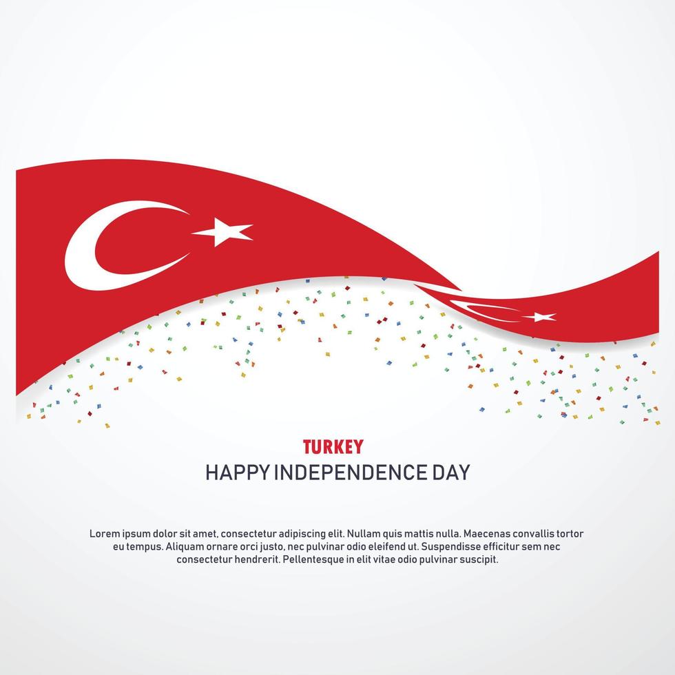türkei glücklicher unabhängigkeitstag hintergrund vektor