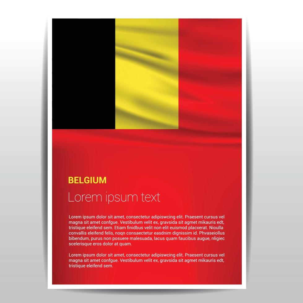 belgien flagga design vektor