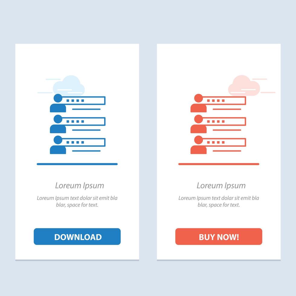 Fähigkeiten Diagramme Leute Profil Einstellungen Statistiken Team Blau und Rot Jetzt herunterladen und kaufen Web-Widget vektor