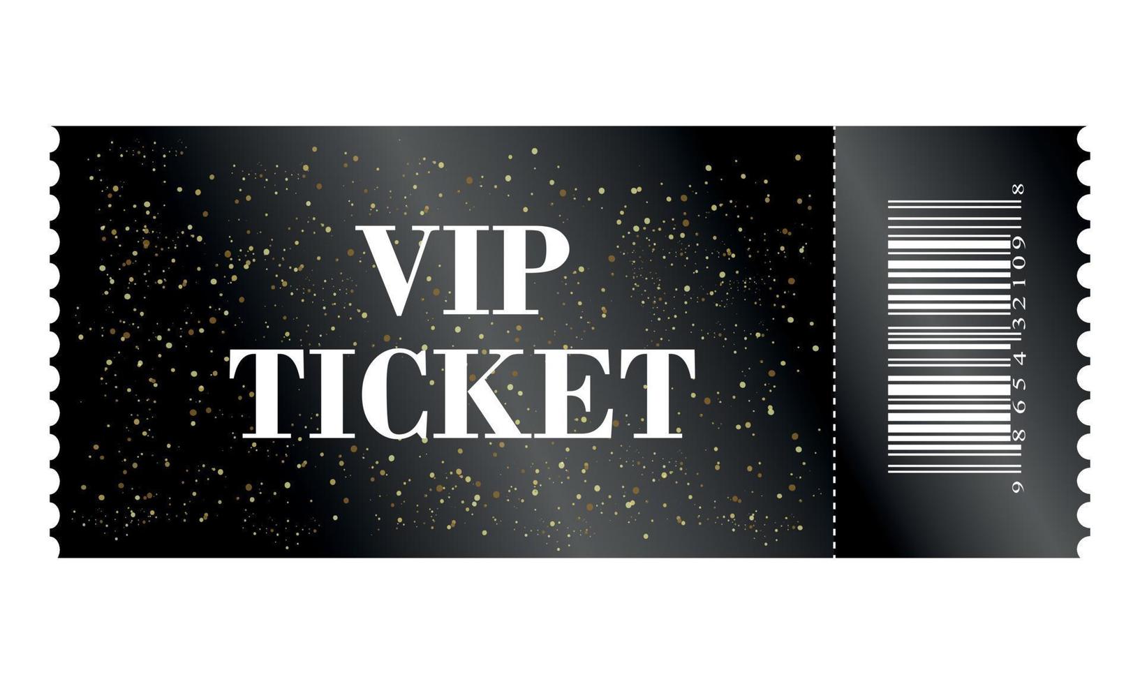 Schwarzes VIP-Ticket. Vektor-Illustration vektor