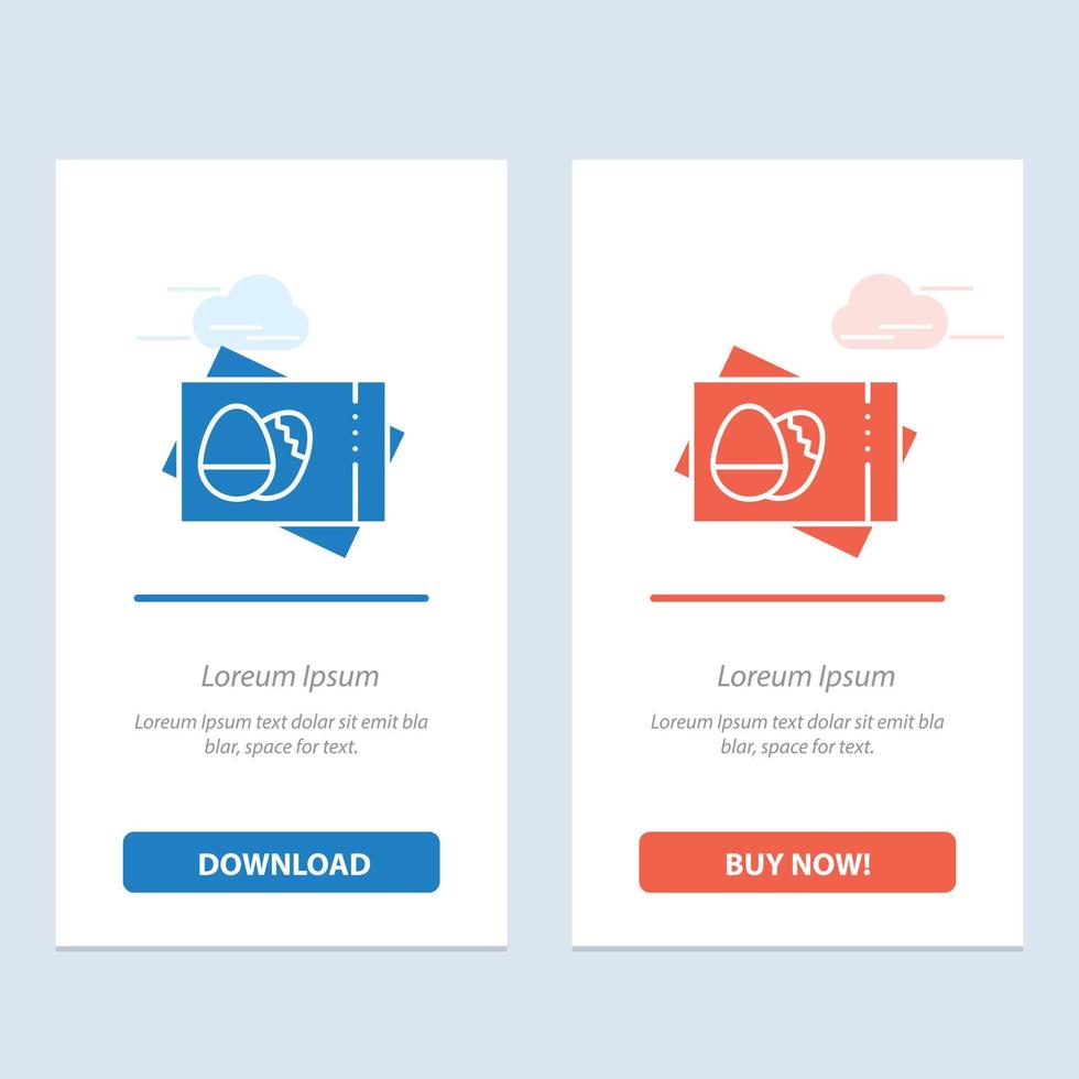 pass board ei osterkarte blau und rot jetzt herunterladen und kaufen web-widget-kartenvorlage vektor