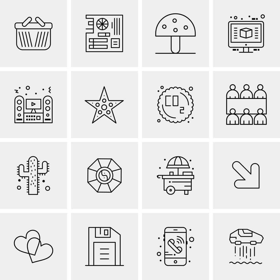 16 universelle Business-Icons Vektor kreative Icon-Illustration zur Verwendung in Web- und mobilen Projekten