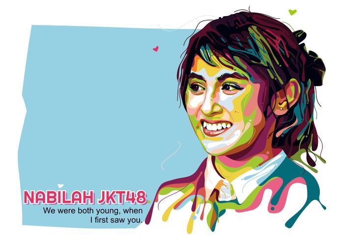 Nabilah JKT48 - Popart Porträtt vektor