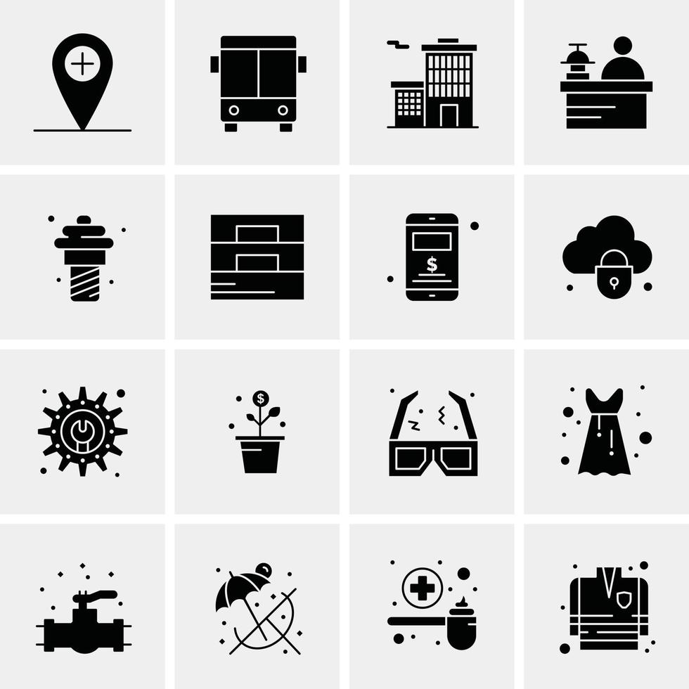 16 universelle Business-Icons Vektor kreative Icon-Illustration zur Verwendung in Web- und mobilen Projekten