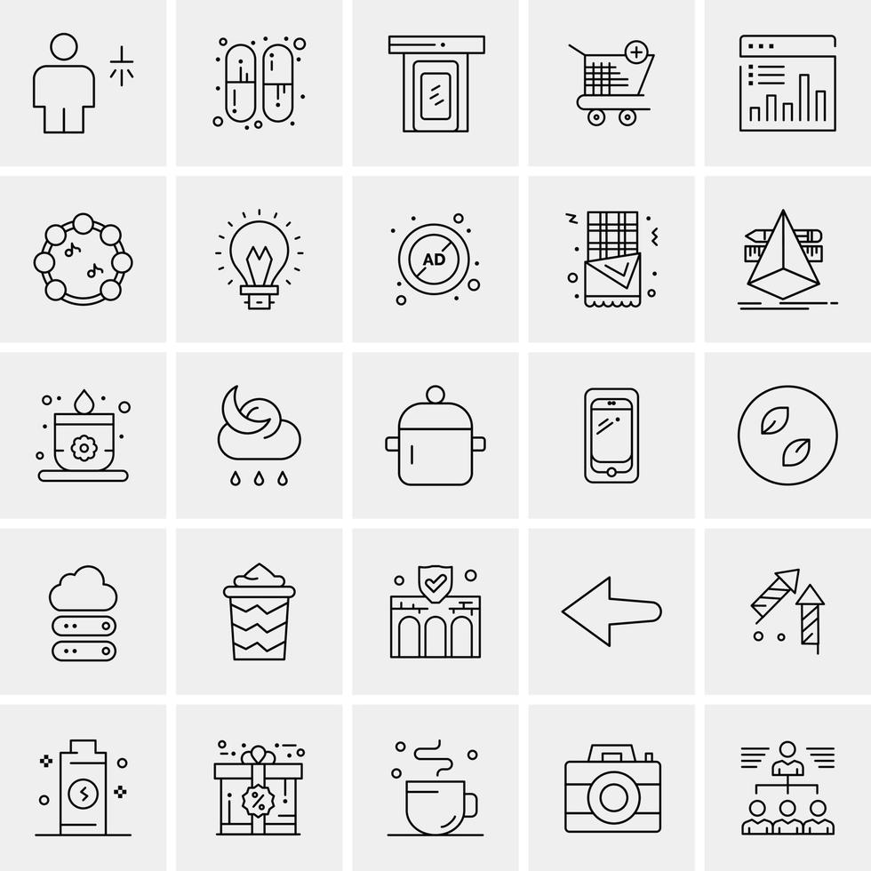 25 universelle Business-Icons Vektor kreative Icon-Illustration zur Verwendung in Web- und mobilen verwandten Projekten