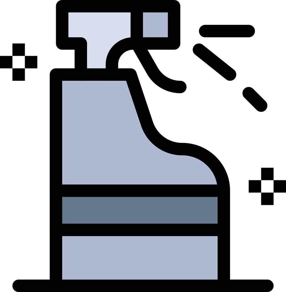 spray rengöring rengöringsmedel produkt platt Färg ikon vektor ikon baner mall