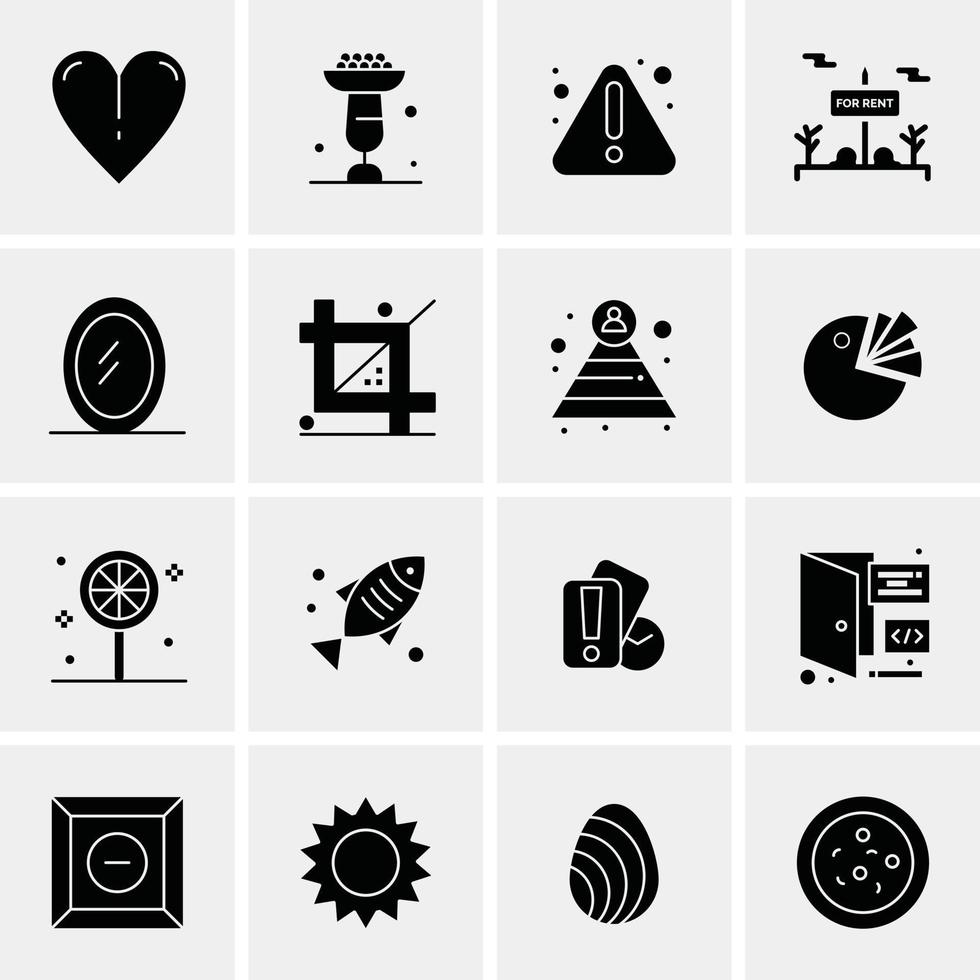 16 universelle Business-Icons Vektor kreative Icon-Illustration zur Verwendung in Web- und mobilen Projekten