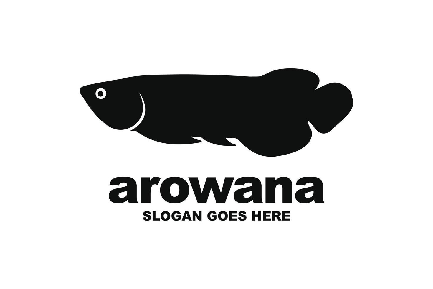 Arowana-Fisch-Logo-Design-Vektor vektor