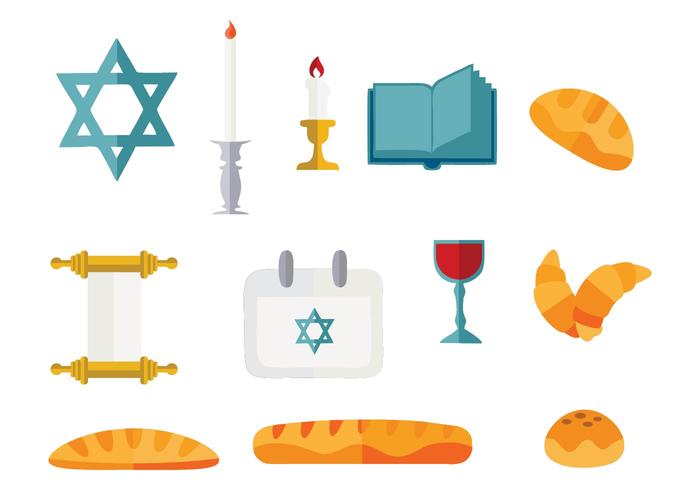 Gratis Shabbat Jewish Vector Illustration