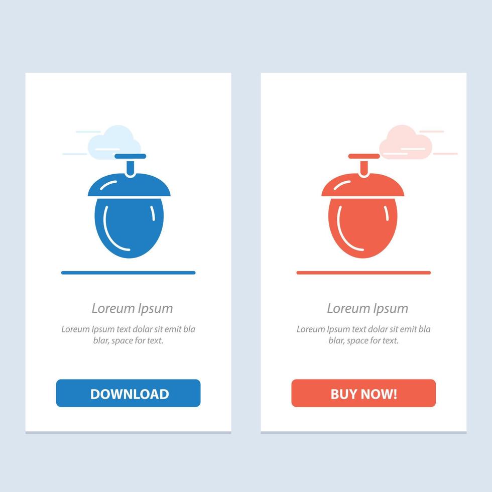 Waldnüsse Samen blau und rot jetzt herunterladen und kaufen Web-Widget-Kartenvorlage vektor