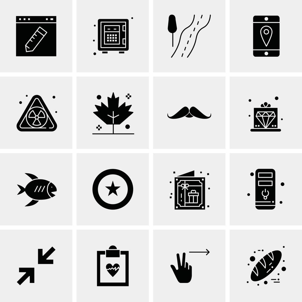 16 universelle Business-Icons Vektor kreative Icon-Illustration zur Verwendung in Web- und mobilen Projekten