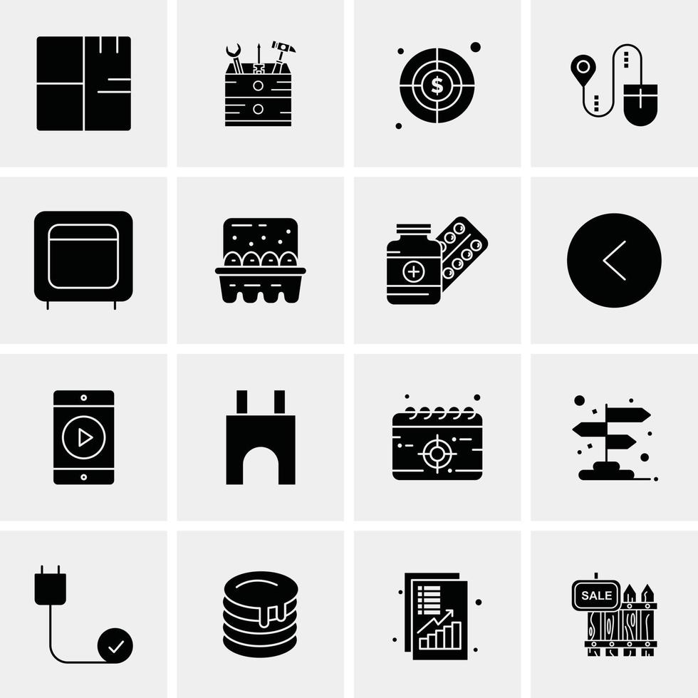 16 universelle Business-Icons Vektor kreative Icon-Illustration zur Verwendung im Web und in mobilen verwandten Projekten