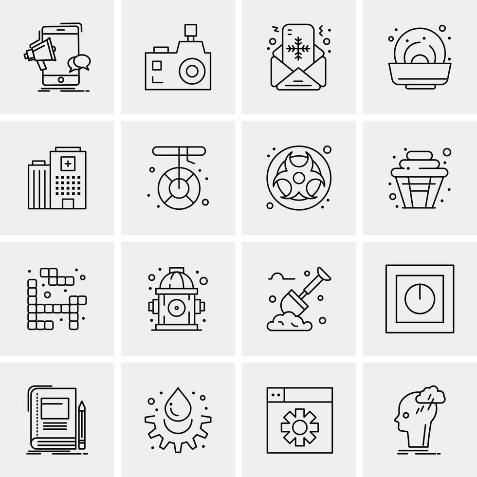 16 universelle Business-Icons Vektor kreative Icon-Illustration zur Verwendung in Web- und mobilen Projekten