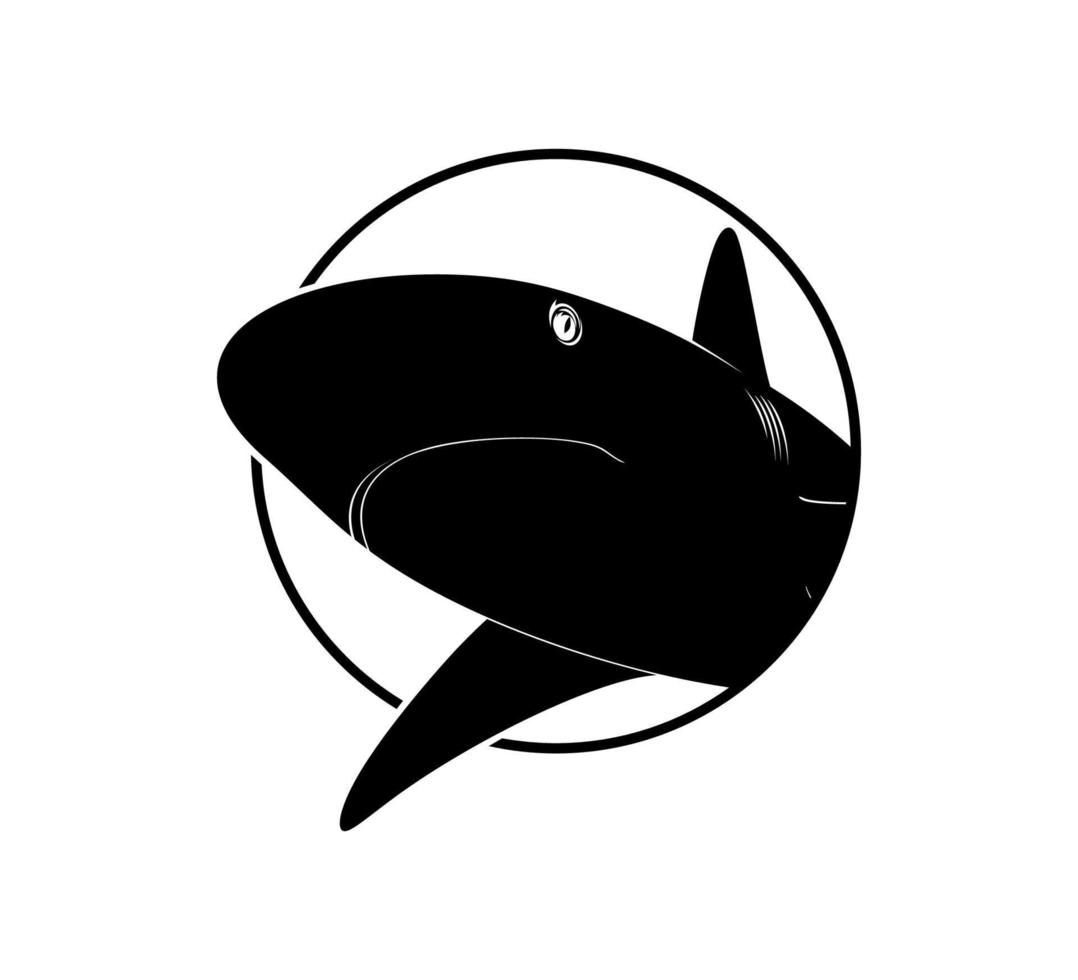 Hai-Silhouette für Logo, Piktogramm, Website, Kunstillustration, Infografik oder Grafikdesignelement. Vektor-Illustration vektor
