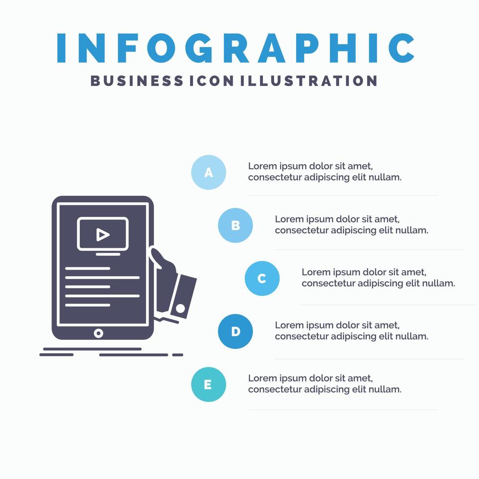 forum. uppkopplad. webbseminarium. seminarium. handledning infographics mall för hemsida och presentation. glyf grå ikon med blå infographic stil vektor illustration.