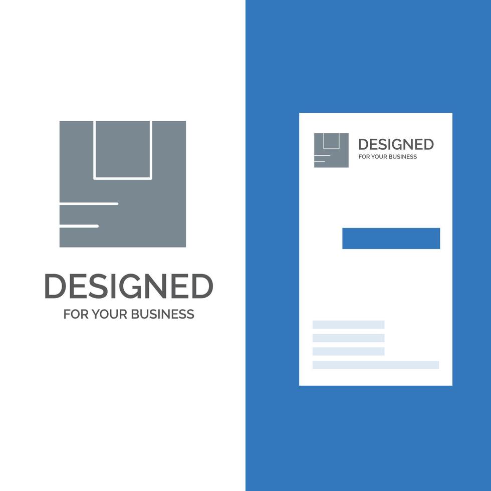 Box guter logistischer Transport graues Logo-Design und Visitenkartenvorlage vektor