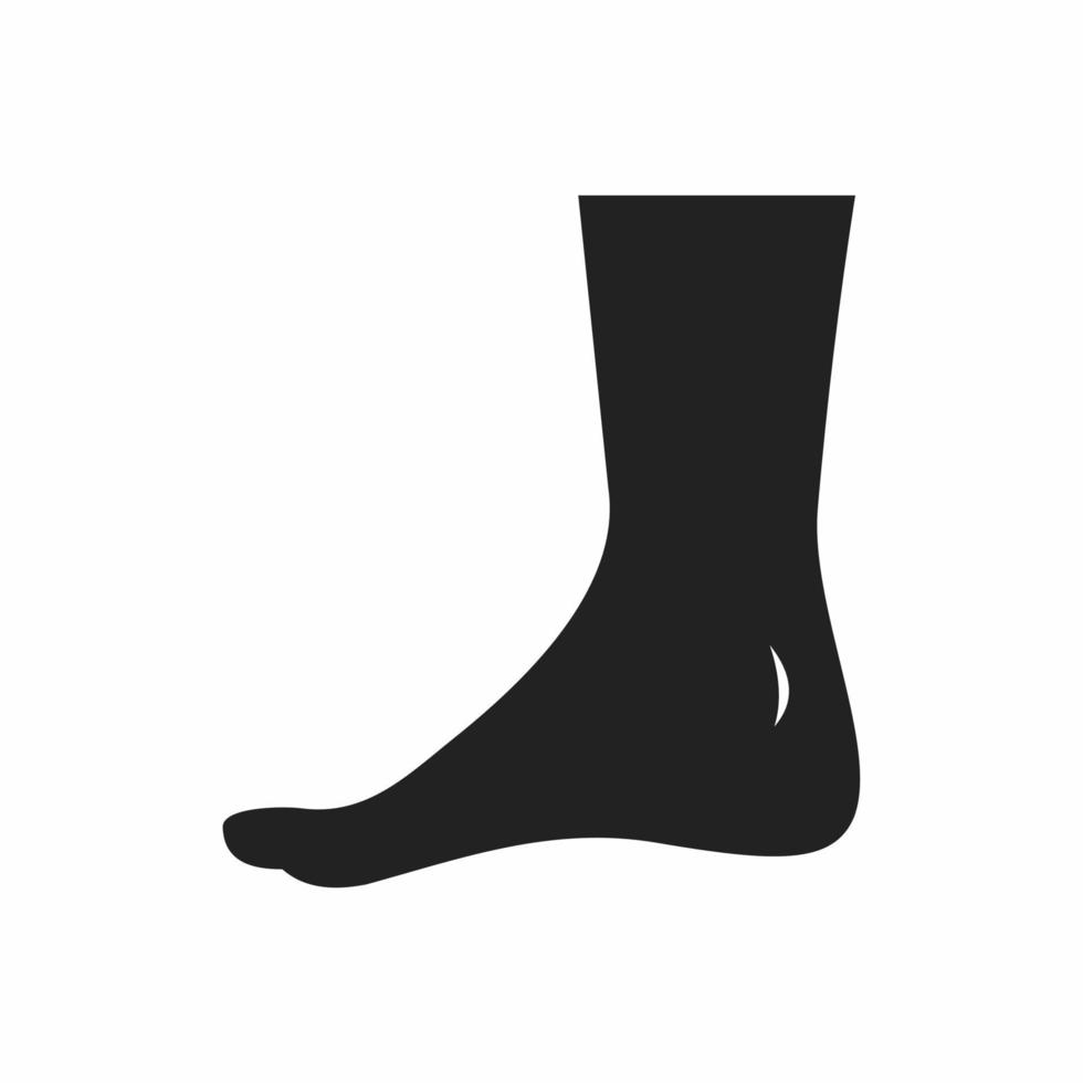 Symbol für den menschlichen Fuß vektor