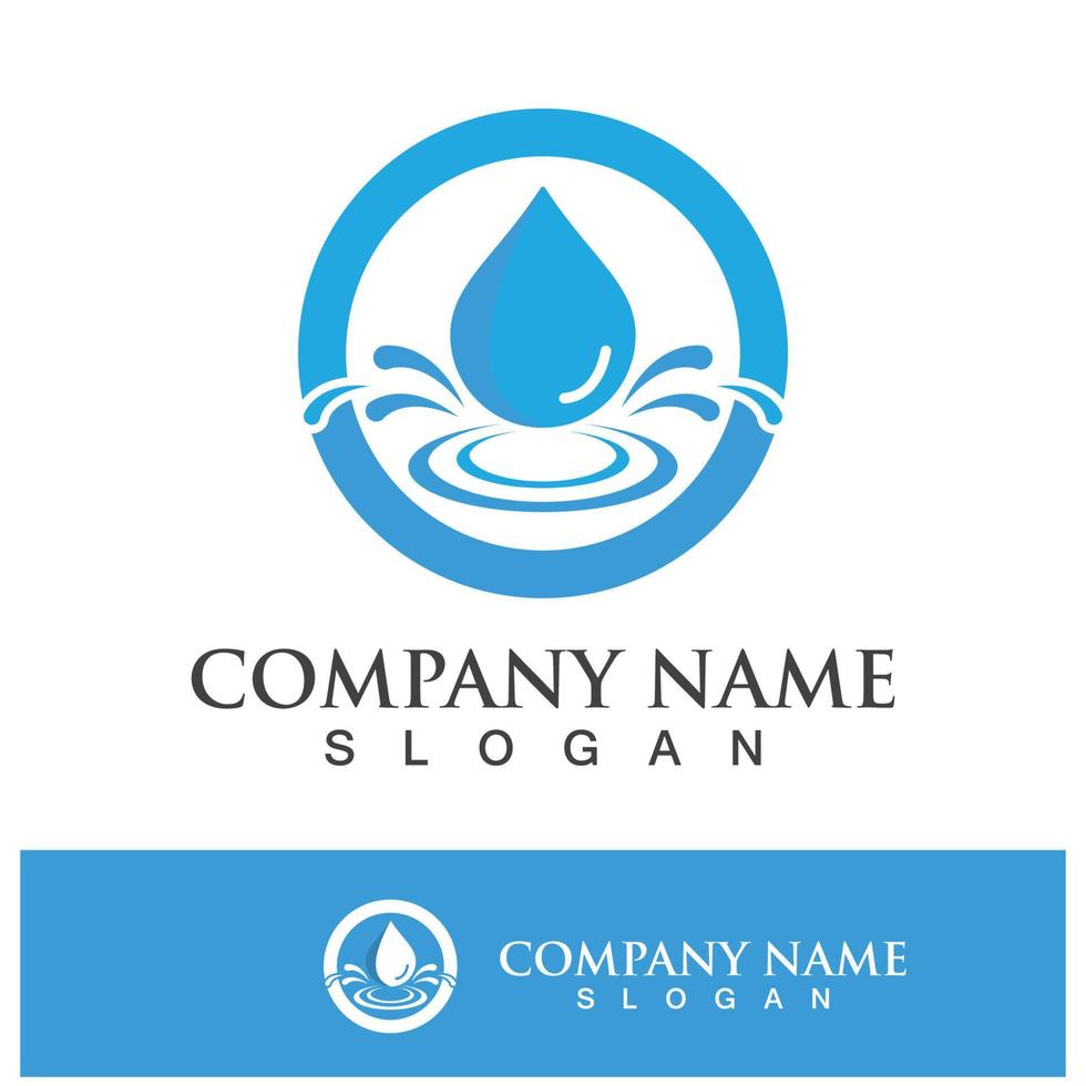 blå vatten släppa vektor logotyp ikon