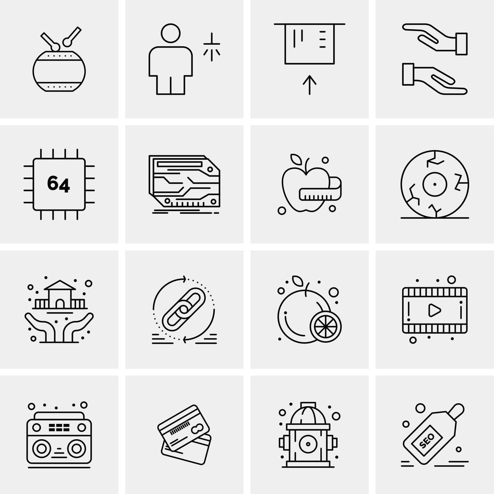 16 universelle Business-Icons Vektor kreative Icon-Illustration zur Verwendung in Web- und mobilen Projekten