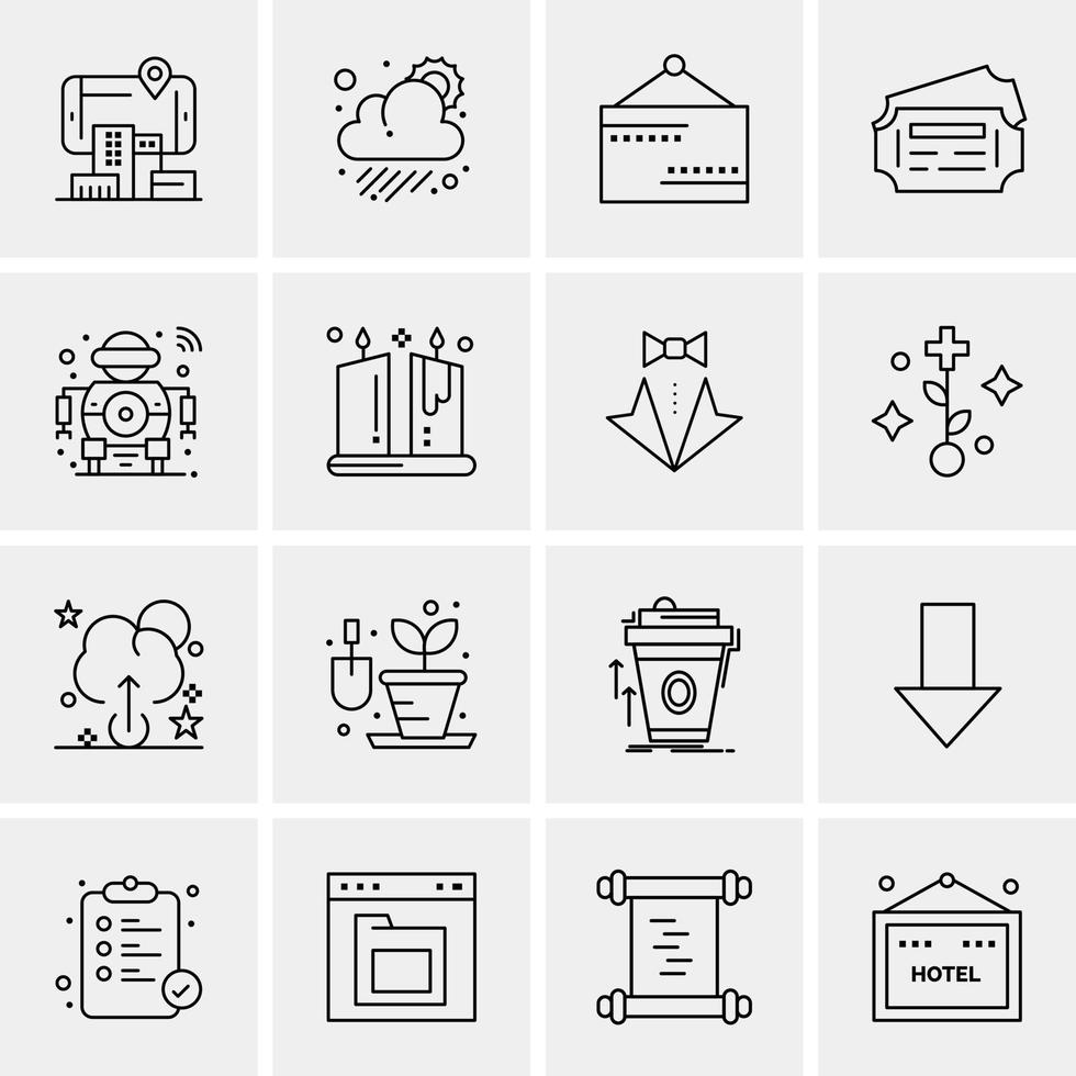 16 universelle Business-Icons Vektor kreative Icon-Illustration zur Verwendung in Web- und mobilen Projekten