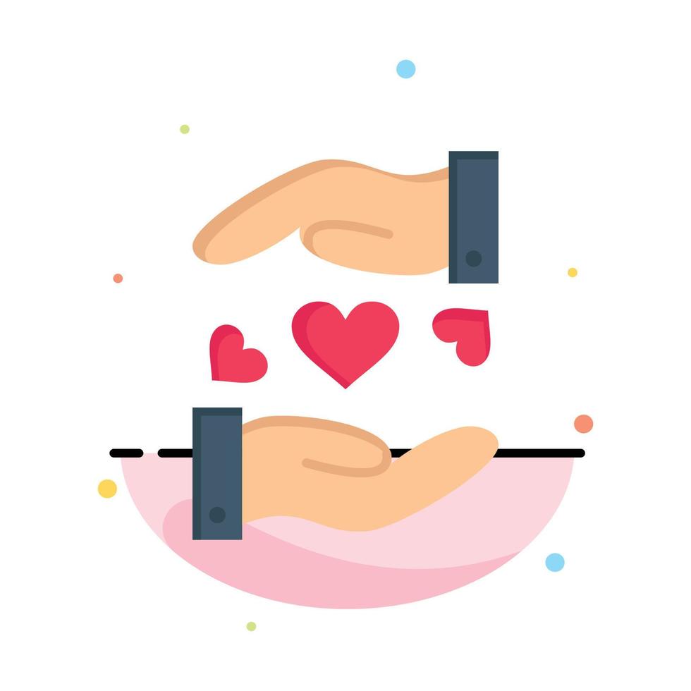 kärlek delning hjärta bröllop företag logotyp mall platt Färg vektor